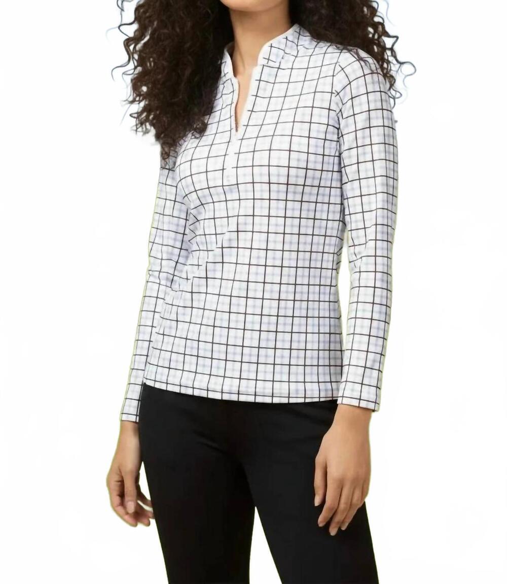 NEW SMITH & QUINN carey zip pullover sweatshirt in classic plaid